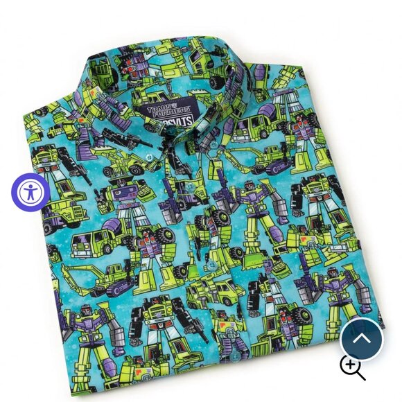Transformers "Constructicon Crew" KUNUFLEX Short Sleeve Shirt L - Picture 7 of 8